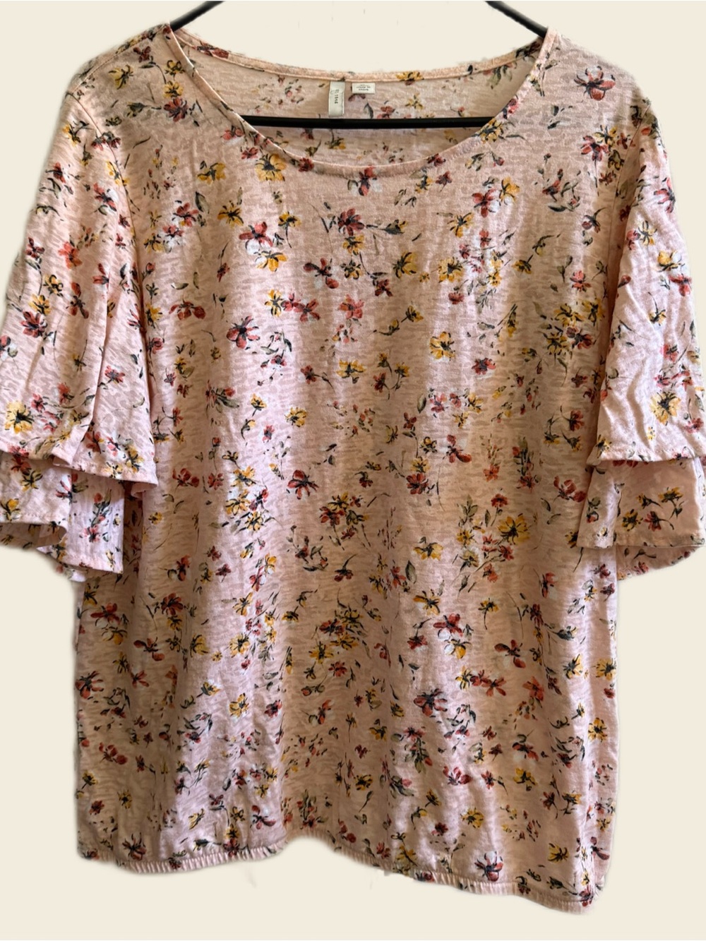 Pink Floral T-Shirt Blouse